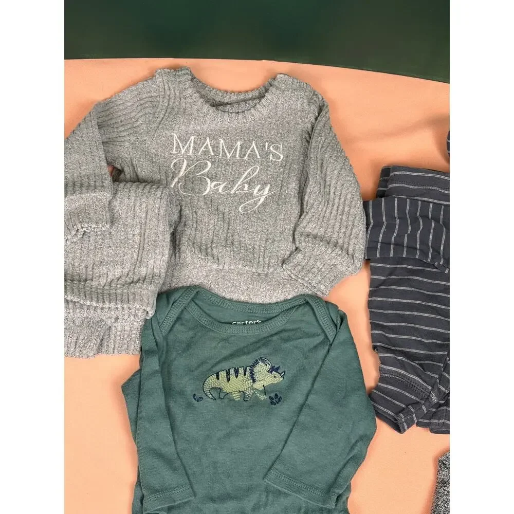Baby Boy 0–3M Fall/Winter Clothing Lot – Carter’s, Roots, Disney & More – #179